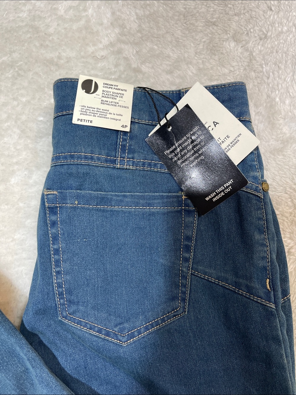 Jessica Wide Leg Jeans in Dark Blue Denim - Picture 7 of 9